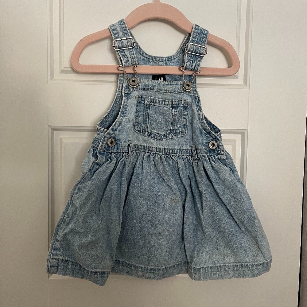 Baby Gap Denim Overall Dress | Baby Girl 12–18M | VGUC